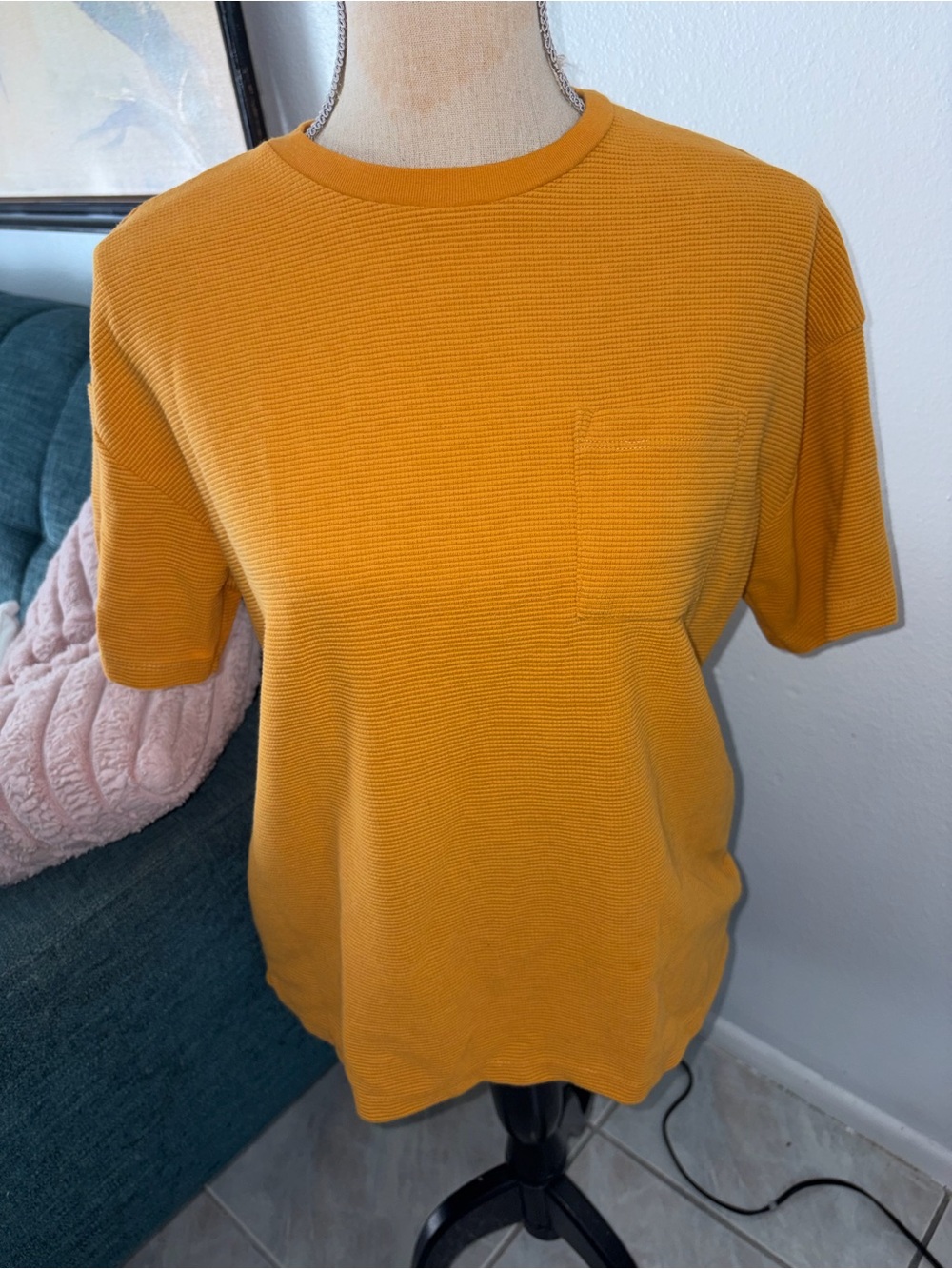 Kids Husky Large Wonder Nation Mustard Yellow Shirt